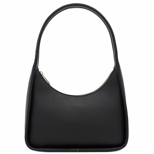 Image of Small Minimalist Shoulder Bag for Women, Faux Leather Underarm Purse, Chic Top Handle Handbag for Everyday