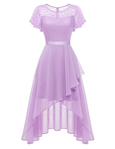 Wedtrend Vokuhila Kleid Abendkleid Hochzeit Ballkleider Chiffonkleid...