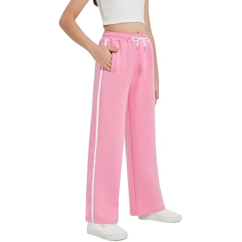 Pantalones de chándal para niña holgados contra la incomodidad con piernas anchas de 6 a 14 años