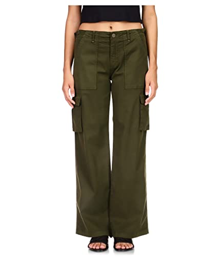 Sanctuary Reissue Cargo Pants for Women - Pure Cotton Construction - Relaxed Fit - Two Side Cargo Pockets