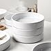 Stone Lain Celina Stoneware Bowl Set, 4-Piece Pasta Bowls for Kitchen, Ceramic Serving for Noodles, Fruit, Cereal, Dinner - Microwave & Dishwasher Safe, White