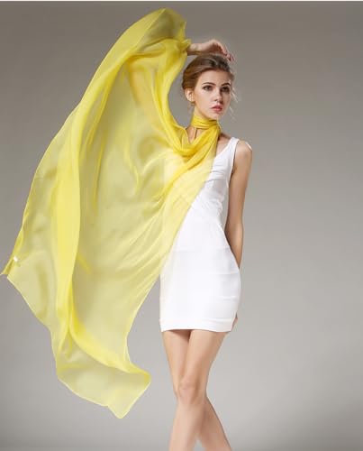 K-Elewon Solid Color Silk Feeling Scarf Fashion Scarves Wrap Long Lightweight Shawls for Women
