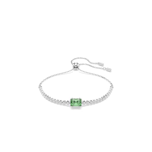 Swarovski Matrix Tennis Bracelet, Mixed Cuts, Green, Rhodium Finished by Swarovski - Used condition - US$84.50