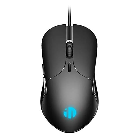 INPHIC Wired PC Mouse, USB Wired Mouse 4800DPI Adjustable & 6 Programmable Buttons, Silent Click, Optical Tracking, Ergonomic, Streamlined Mouse for PC Laptop Computer Working and Gaming Cover