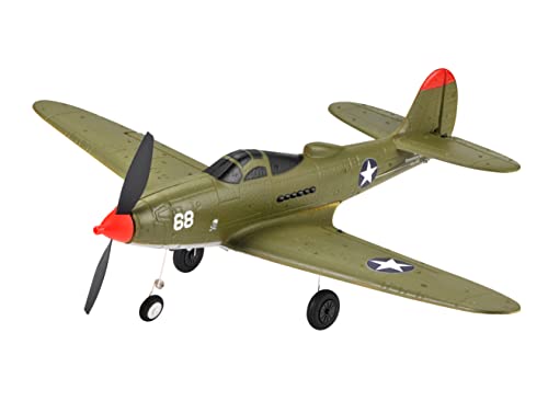 VilogaRC Remote Control Airplane RTF 4 Channel RC Plane 402MM Wingspan Micro Scaled Warbird with One Key Aerobatic One Key U-Turn and Gyro Stabilization System (P39)