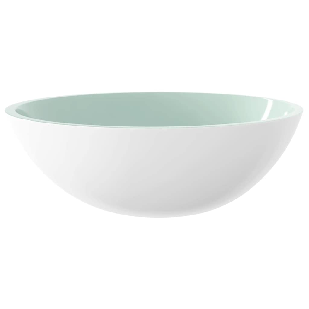INLIFE Lavabo de cristal 50 x 37 x 14 cm, color blanco, 6,92 kg, 345255