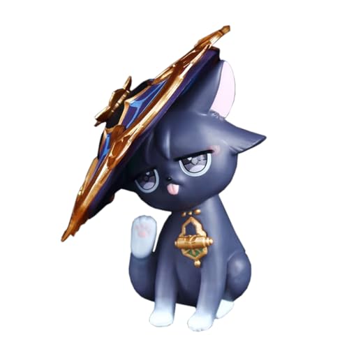 RZAHUAHU Wanderer Cat Figure 4.3IN Anime Game Figurine Scaramouche Cat Character Desktop (Wanderer)