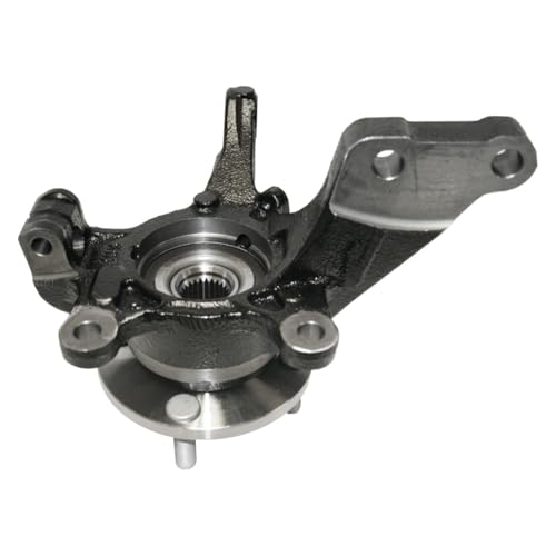 Image of Detroit Axle - Front Left Steering Knuckle Wheel Bearing Hub for 2013-2019 Nissan Versa Note, Driver Side Steering Knuckle Wheel Bearing Hub Assembly 2014 2015 2016 2017 2018 Replacement