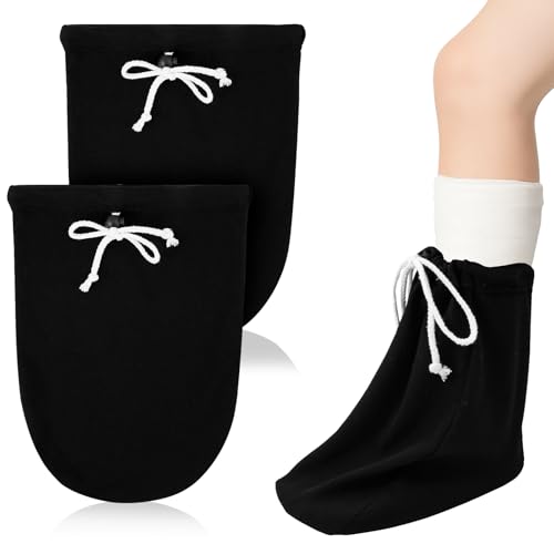 JLFDLLYYZQ 2 Stück Gipsstrumpfüberzug Für Fuß, Gips Socken Mit Verstellbarem Kordelzug, Gipsschuh Fußabdeckung, Fuß Wärmer, Geeignet Für Füße, Beine Und Knöchel Von Männern Und Frauen, Staubdicht