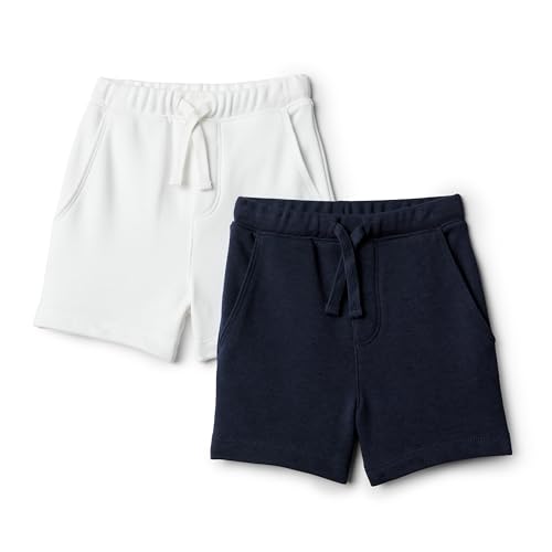 Image of Amazon Essentials x Sofia Grainge Toddlers and Baby Boys' Pull On Knit Shorts, Pack of 2