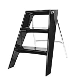 Escalera acrílica de diseño nórdico: esta escalera cuenta con un elegante diseño nórdico con una estructura de metal soldada con cristales transparentes y vigas reforzadas para una mayor durabilidad. Su aspecto elegante hace que sea un ajuste perfecto junto a tu armario de TV o en cualquier rincón de habitación.