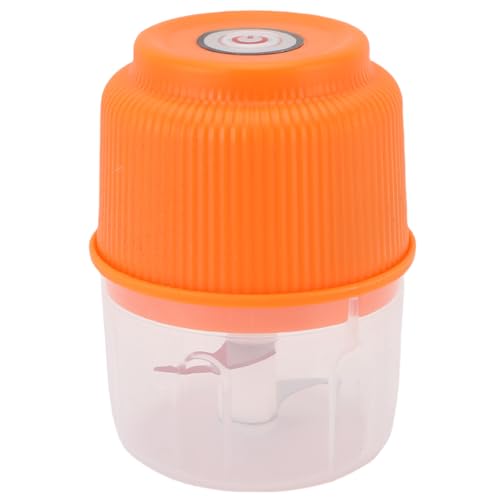 Fabater Aquipadores Eléctricos de Ajo Efectivo 260 Ml 2 Hojas Chopper de Verduras Portátiles para Molino de Ajo, Cocina para Acampar en el Hogar BBQ (ORANGE)