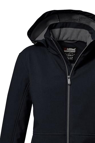 killtec Damen Softshell Parka/Softshelljacke mit abzippbarer Kapuze KOW 95 WMN SFTSHLL PRK, schwarz, 38, 41803-000