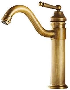 蛇口、水栓蛇口 水栓洗面器の蛇口 すべてアンティークコンチネンタル ホットおよびコールド蛇口 ステージ上の単一穴を高める 洗面器の蛇