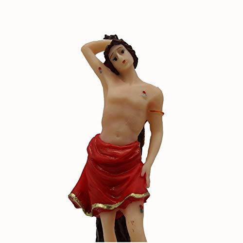 Imagem Escultura de São Sebastião 15 Cm Resina Santo católico