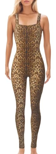 Traje de leopardo para club mameluco FEOYA que estiliza tu figura sin mangas