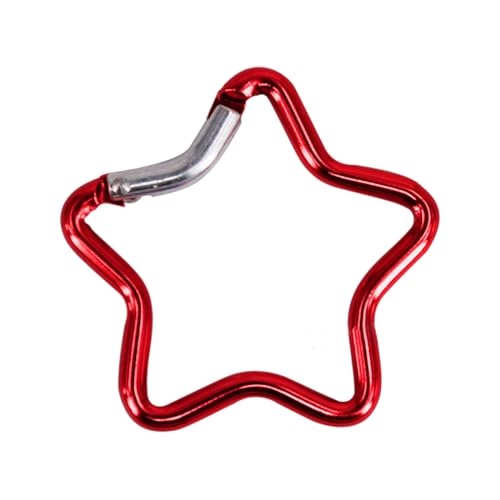kobeIeen Heavy Duty Locking Hook for Camping Fishing Hiking Traveling Aluminum Alloy Carabiner Clip Star Shape Climbing Buckle