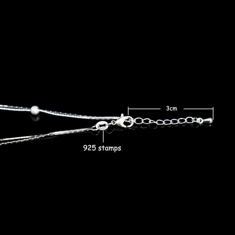 CMBSSTFC 925 Sterling Silber Doppelschichtige mattierte Perlen Fußkettchen Damen Kleiner Anhänger Strand Fußkette Schmuck, OZZKI