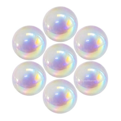 Image of Certified Angel Aura Quartz Crystal Ball for Meditation - Premium Crystal Vastu Items for Home and Feng Shui Items for Good Luck - Ideal for Pooja Supplies and Spiritual Practices (1 Inch)