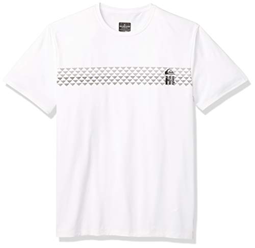 Quiksilver Men's Hawaii Seasons SS Short Sleeve Rashguard SURF Shirt, White, L
