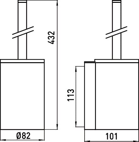 Image of Emco System 2 351500100 Toilet Brush Set Wall Mounted Chrome