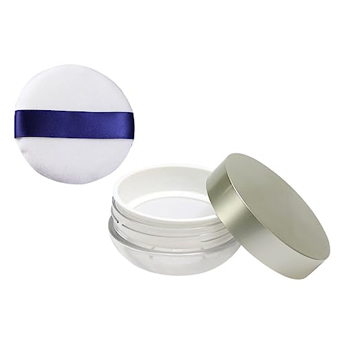 BESTYASH Diy Beauty Tool Pc Cosmetics Powder Box Elastic Mesh Lid for Loose Powder Blusher Foundation Compact Portable