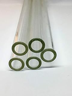 4 Inch Long 6 Piece Pyrex Glass Tubes 12 mm OD 2 mm ID Thick Wall