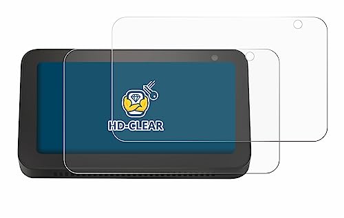 BROTECT Protector Pantalla para Amazon Echo Show 5 (2da Gen.) Protector Transparente (2 Unidades) Anti-Huellas