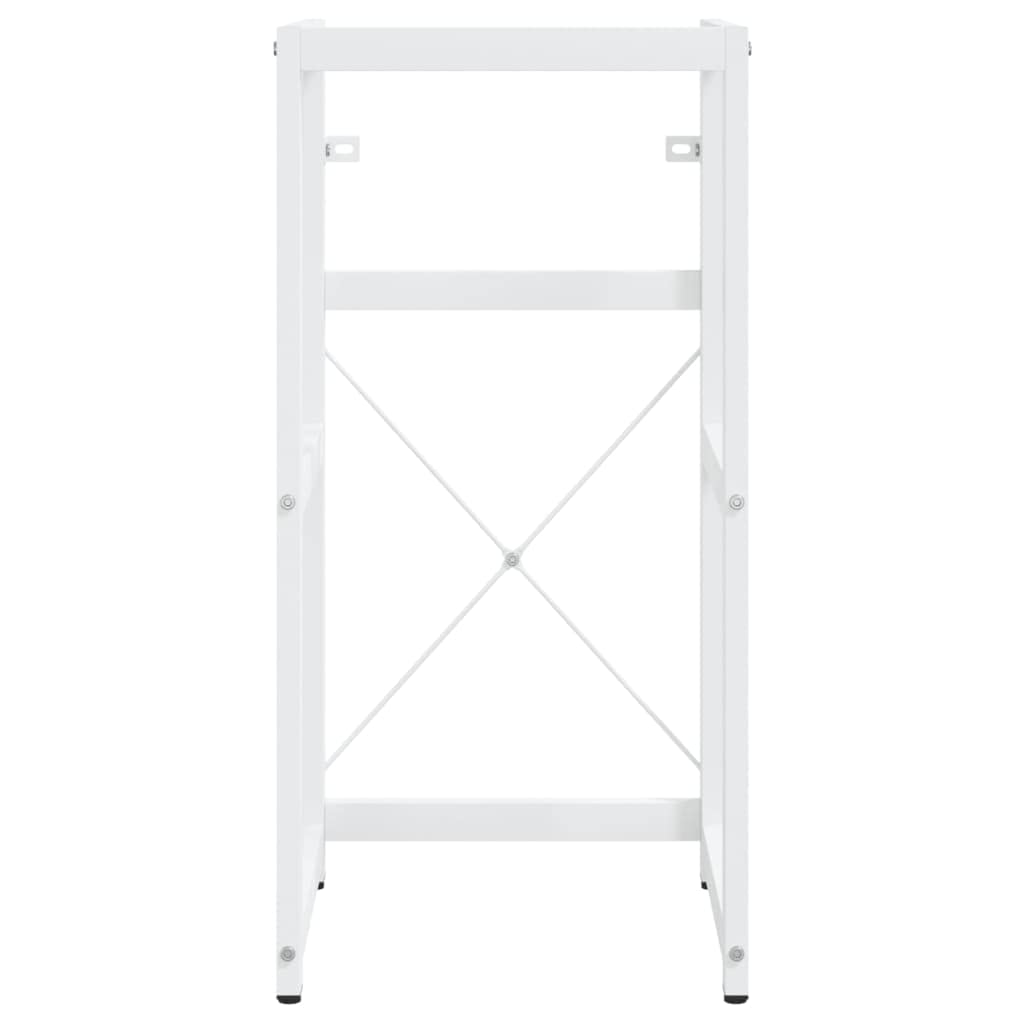 Mueble de lavabo de baño con lavabo empotrado, de hierro blanco, con marco de cerámica, diseño moderno, rebosadero, almacenamiento estable