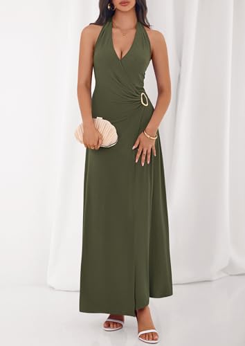 50% Off PRETTYGARDEN Elegant Halter Cocktail Dress - Image 2