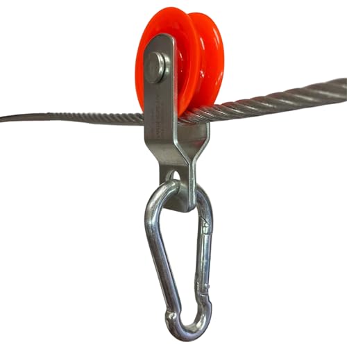 Just For Nets Fiberglass Roller Slider Pulley for Batting Cage & Divider Net – 1-3/4