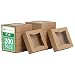 Southern Champion Tray 24013K Kraft Paperboard Window Bakery Box, 8" Length x 8" Width x 2-1/2" Height (Case of 200)