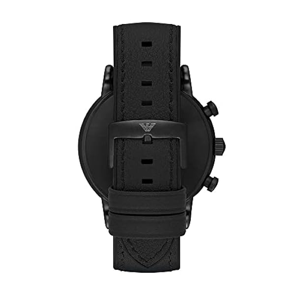 Emporio Armani Reloj Hombre, Movimiento cronógrafo, caja de acero Gunmetal de 46mm con correa de acero, AR1979