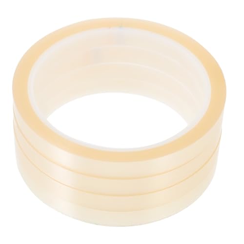 Mobestech 4 Rollos Cinta Adhesiva de Alta Temperatura 10 Mm X 33 M Transparente Resistente al Calor para Transferencia Térmica y Prensa de Calor, Cinta Térmica sin Residuos para Uso