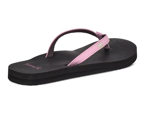 Sanuk Yoga Joy | Flip Flops for Women | Yoga Sandals For Women | Women's Beach Sandals | Memory Foam Footbed, Fragrant Lilac, 94