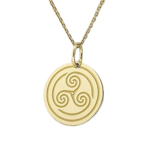 Collier triskèle celte gravé, le cadeau symbolique idéal pour homme et femme