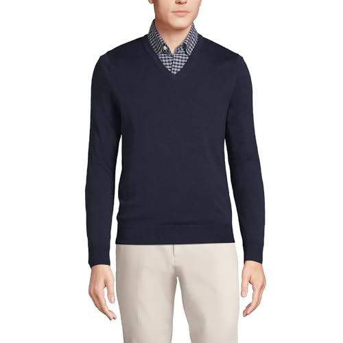 Classic Fit Fine Gauge Supima Cotton V-Neck Sweater