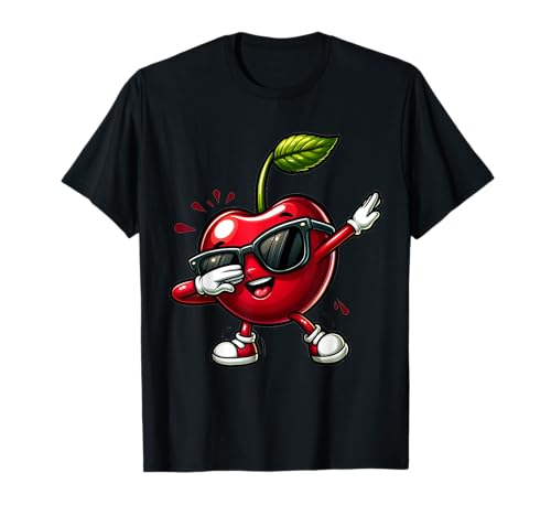 Dabbing rote Kirsche | Lustiges Cherry Obst mit Kirschen T-Shirt