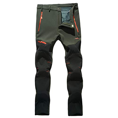 LUI SUI Men's Softshell Fleece Lined Outdoor Walking Pants Warm a...