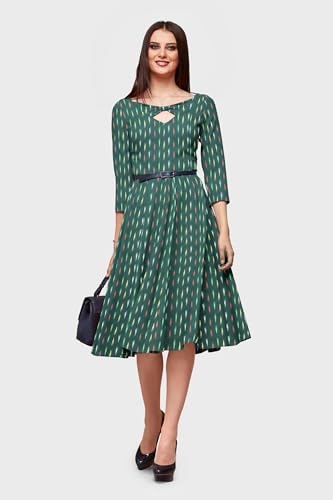 Image of Cotton Pochampally ikat unstitched blouse, Kurthi, long frock fabric material for women (1 meter, 2 meters & 3 meters)