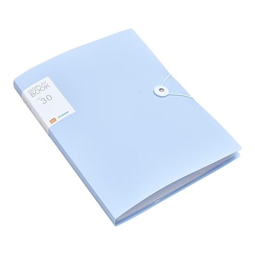 A4 Size File Document Folder Display 60 Pages Presentation Book for Artwork Portfolio Binder with Plastic Sleeves, Pocket Folder with Clear Sheet Protectors,Document Organizer, 1 Pack (Blue)