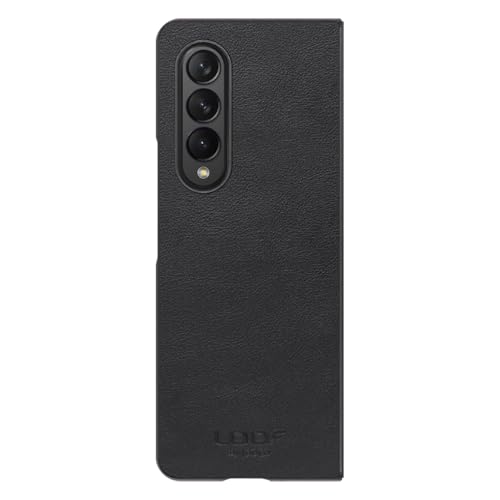 LOOF BASIC-SHELL �{�v ���U�[ �X�}�z�P�[�X for Galaxy Z Fold3 5G �p �P�[�X �J�o�[ �w�ʃP�[�X �V�F�� ���^ �V���v�� �x�[�V�b�N Leather [�u���b�N]