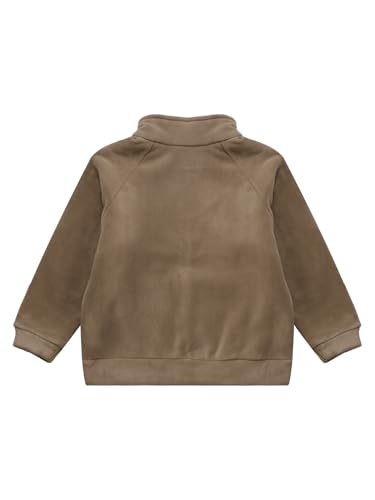 Kids Girls Boys Fleece Jacket Zip Up Coat Stand Collar Long Sleeve Sweatshirt with Pockets Warm Winter Outwear4