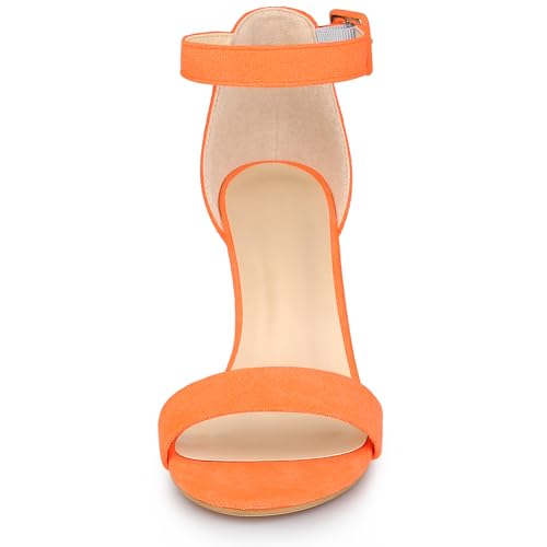 Image of Allegra K Women's Open Toe Chunky High Heel Buckle Ankle Strap Sandals