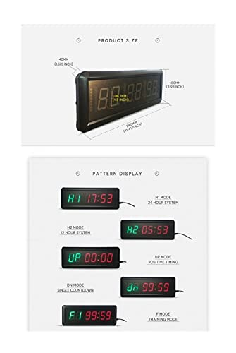 Cronómetro digital para gimnasio con control remoto LED miniatura 7