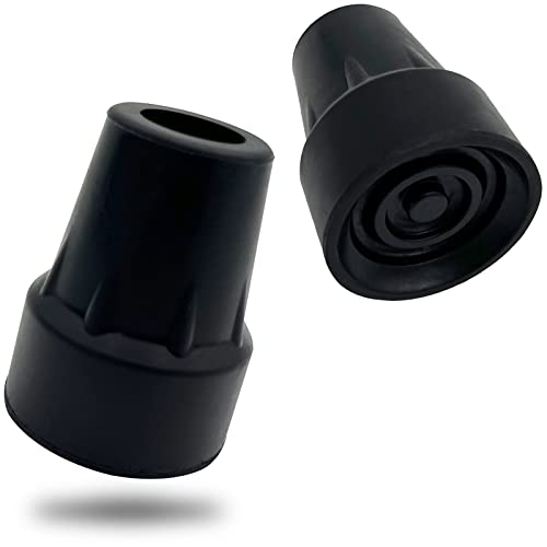 Replacement Cane Tips, 3/4 Inch, Black.