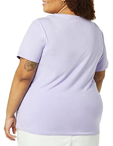 Image of Amazon Essentials Women's Plus Size Short-Sleeve V-Neck T-Shirt