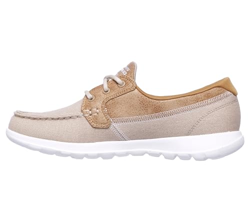 Skechers Skechers Women's On-The-Go Walk Lite - Coral Boat Shoe, Natural, 11
