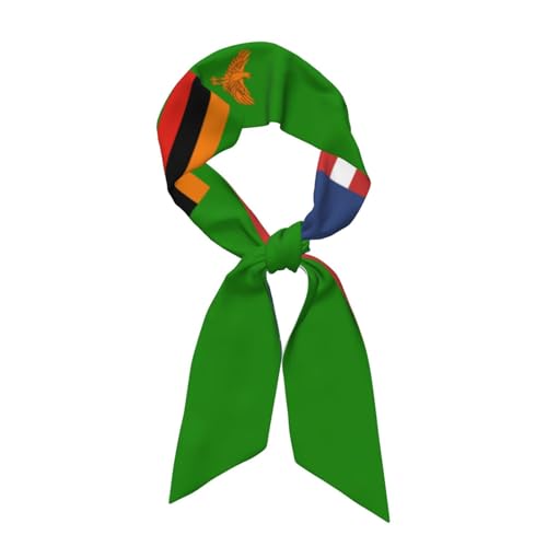 America Zambia Zambian Flag Lightweight Women's Fashion Scarf - Versatile Printed Scarf for Daily Wear, Office & Parties