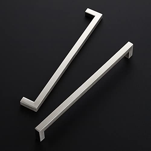 Image of Ravinte 20 Pack 10 Inch Kitchen Square Cabinet Handles Satin Nickel Pulls Brushed Nickel Kitchen Cabinet Hardware Handles for Cupboard Drawer Pulls